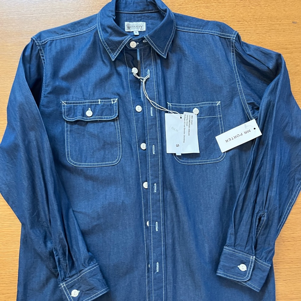 Engineered Garments denim Shirt S ( fits like a large)